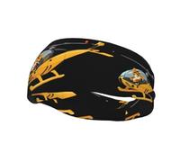 Sports Decorative Sweatband YYHWHJDE Tiger cub in helicopter Prints - Stretchable, Breathable, Soft, and Sweat Wicking Headband for Men and Women