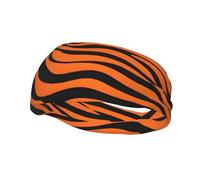 Sports Decorative Sweatband YYHWHJDE Tiger Stripes Orange Pattern Pattern - Stretchable, Breathable, Soft, and Sweat Wicking Headband for Men and Women