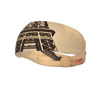 Sports Decorative Sweatband YYHWHJDE vintage paris eiffel tower butterfly Pattern - Stretchable, Breathable, Soft, and Sweat Wicking Headband for Men and Women