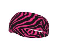 Sports Decorative Sweatband YYHWHJDE Zebra Tiger Leopard pink Prints - Stretchable, Breathable, Soft, and Sweat Wicking Headband for Men and Women