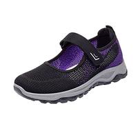Sports Direct Online Ladies Trainers Wide Fit Wedge Sport Sneakers Casual Fashion Non Slip Sport Shoes Lightweight Low Top Slip on Orthopedic Wide fit Trainers for Women Black 5