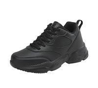 Sports Direct UK Online Women's Trainers Wide Fit Wedge Sport Sneakers Casual Fashion Non Slip Running Shoes Lightweight Low Top Lace Up Slip on Nurses Shoes for Women Black 6