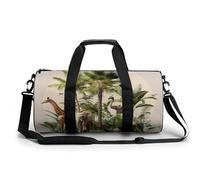 Sports Duffel Bag Africa Animals Elephant Giraffe Travel Duffel Bag Round Luggage Gym Bags Fitness Bag