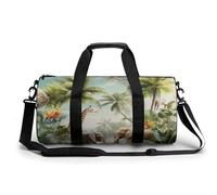 Sports Duffel Bag Africa Animals Elephant Giraffe Travel Duffel Bag Round Luggage Gym Bags Fitness Bag