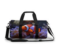 Sports Duffel Bag Clown Fish Travel Duffel Bag Round Luggage Gym Bags Fitness Bag