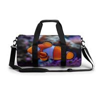 Sports Duffel Bag Clown Fish Travel Duffel Bag Round Luggage Gym Bags Fitness Bag