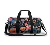 Sports Duffel Bag Colorful Floral Blossom Travel Duffel Bag Round Luggage Gym Bags Fitness Bag