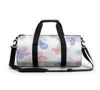 Sports Duffel Bag Cute Colorful Floral Flowers Pattern Travel Duffel Bag Round Luggage Gym Bags Fitness Bag