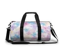 Sports Duffel Bag Cute Colorful Floral Flowers Pattern Travel Duffel Bag Round Luggage Gym Bags Fitness Bag