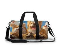 Sports Duffel Bag Cute Corgi Dogs Patterns Travel Duffel Bag Round Luggage Gym Bags Fitness Bag