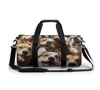 Sports Duffel Bag Cute Corgi Dogs Patterns Travel Duffel Bag Round Luggage Gym Bags Fitness Bag