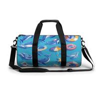 Sports Duffel Bag Cute Dolphins Set Travel Duffel Bag Round Luggage Gym Bags Fitness Bag