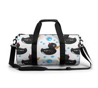 Sports Duffel Bag Cute Duck Bubble Patterns Travel Duffel Bag Round Luggage Gym Bags Fitness Bag