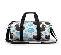 Sports Duffel Bag Cute Duck Bubble Patterns Travel Duffel Bag Round Luggage Gym Bags Fitness Bag