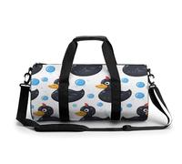 Sports Duffel Bag Cute Duck Bubble Patterns Travel Duffel Bag Round Luggage Gym Bags Fitness Bag
