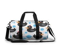 Sports Duffel Bag Cute Duck Bubble Patterns Travel Duffel Bag Round Luggage Gym Bags Fitness Bag