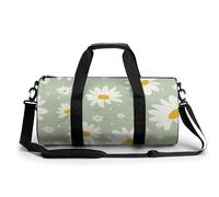 Sports Duffel Bag Daisy Blossom Floral Flowers Travel Duffel Bag Round Luggage Gym Bags Fitness Bag