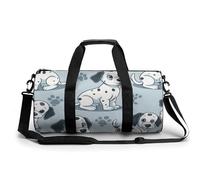 Sports Duffel Bag Dalmatian Puppy Dog Pattern Travel Duffel Bag Round Luggage Gym Bags Fitness Bag