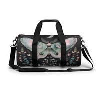 Sports Duffel Bag Floral Butterfly Travel Duffel Bag Round Luggage Gym Bags Fitness Bag