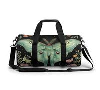 Sports Duffel Bag Floral Flowers Butterfly Travel Duffel Bag Round Luggage Gym Bags Fitness Bag