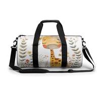 Sports Duffel Bag Giraffe Flowers Cute Travel Duffel Bag Round Luggage Gym Bags Fitness Bag