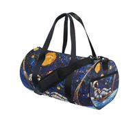 Sports Duffel Bag Gym Bag Travel Duffel Bag Luggage Bag A Simple Painting of an Astronaut on A Hammock Looking at The Starry Night for Weekender Sports Vacation Dance