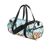 Sports Duffel Bag Gym Bag Travel Duffel Bag Luggage Bag Animals on Beach for Weekender Sports Vacation Dance