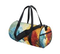 Sports Duffel Bag Gym Bag Travel Duffel Bag Luggage Bag Blue Red Eagles Face Sunflower for Weekender Sports Vacation Dance