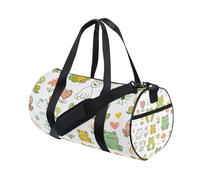 Sports Duffel Bag Gym Bag Travel Duffel Bag Luggage Bag Cute Frog Line Hand Drawn for Weekender Sports Vacation Dance