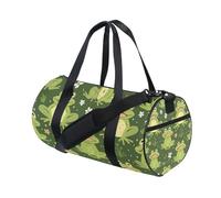 Sports Duffel Bag Gym Bag Travel Duffel Bag Luggage Bag Green Frog for Weekender Sports Vacation Dance