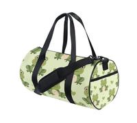Sports Duffel Bag Gym Bag Travel Duffel Bag Luggage Bag Green Heart Frog for Weekender Sports Vacation Dance
