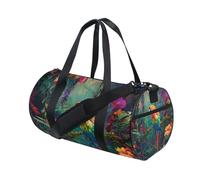 Sports Duffel Bag Gym Bag Travel Duffel Bag Luggage Bag Parrot on Branch for Weekender Sports Vacation Dance