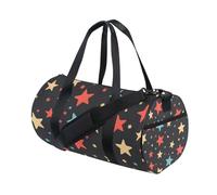 Sports Duffel Bag Gym Bag Travel Duffel Bag Luggage Bag Red Yellow Stars for Weekender Sports Vacation Dance