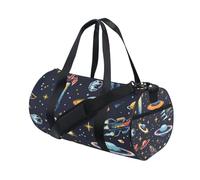 Sports Duffel Bag Gym Bag Travel Duffel Bag Luggage Bag UFO Aliens and Spaceships for Weekender Sports Vacation Dance