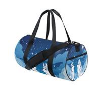 Sports Duffel Bag Gym Bag Travel Duffel Bag Luggage Bag White Siberian Husky for Weekender Sports Vacation Dance