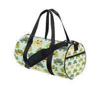 Sports Duffel Bag Gym Bag Travel Duffel Bag Luggage Bag Yellow Green Frog for Weekender Sports Vacation Dance