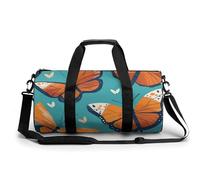 Sports Duffel Bag Monarch Butterflies Travel Duffel Bag Round Luggage Gym Bags Fitness Bag