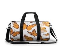 Sports Duffel Bag Monarch Butterflies Travel Duffel Bag Round Luggage Gym Bags Fitness Bag