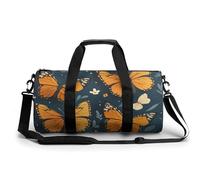 Sports Duffel Bag Monarch Butterflies Travel Duffel Bag Round Luggage Gym Bags Fitness Bag