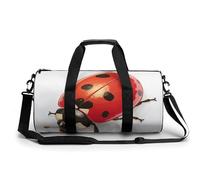 Sports Duffel Bag Red Ladybug Ladybird Travel Duffel Bag Round Luggage Gym Bags Fitness Bag