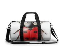 Sports Duffel Bag Red Ladybug Ladybird Travel Duffel Bag Round Luggage Gym Bags Fitness Bag