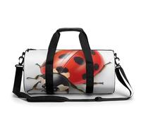 Sports Duffel Bag Red Ladybug Ladybird Travel Duffel Bag Round Luggage Gym Bags Fitness Bag