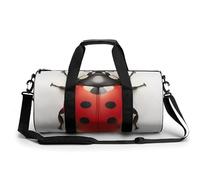 Sports Duffel Bag Red Ladybug Ladybird Travel Duffel Bag Round Luggage Gym Bags Fitness Bag