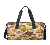 Sports Duffel Bag with Shoulder Strap, Large Capacity Gym Bag with Shoe Compartment, Autumn Harvest Feast