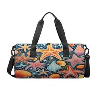 Sports Duffel Bag with Shoulder Strap, Large Capacity Gym Bag with Shoe Compartment, Ocean Star Wonder