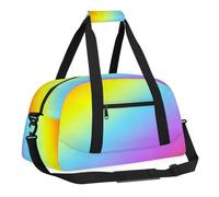 Sports Duffle Bags Rainbow Gradient Travel Gym Bag Weekender Bags Waterproof Overnight Bag Carry On Bag for Dance, Yoga, Multi