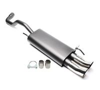 Sports Exhaust 2x76mm DTM High Round Sharp with ABE for VW Polo 6N in acelift