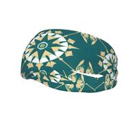 Sports Exotic Style Floral Print Sweatband Headbands for Men & Women â€“ Breathable, Stretchy Gym Exercise Running Headband
