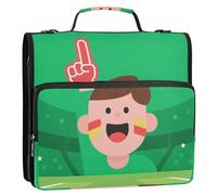 Sports Fan Look 1.5 Inch 3 Rings Office Binder Organizer with Shoulder Strap & Handle Multi-Pocket Portfolios Portfolio Organizer Suitable for Middle School