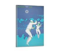 Sports Fencing Scene from The 1972 Munich Games Decorative Painting Canvas Wall Posters And Modern Family Bedroom Decor 24x36inch(60x90cm)